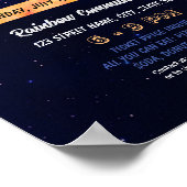 Feuerwerk Nachtveranstaltung Flyer Poster (Ecke)