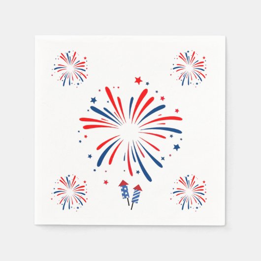 Feuerwerk Napkin Serviette (Vorderseite)