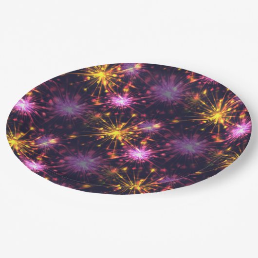 Feuerwerk Pappteller (Schrägansicht)