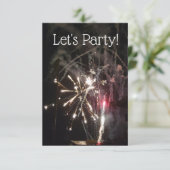 Feuerwerk-Party Einladung (Stehend Vorderseite)