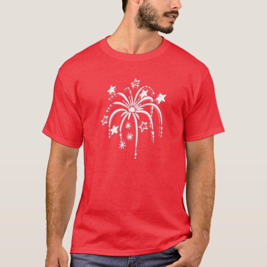 Feuerwerk Patriotic 4. Juli Shirts (Vorderseite)