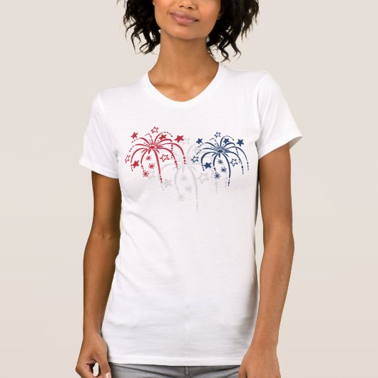 Feuerwerk Patriotic 4. Juli Shirts (Vorderseite)