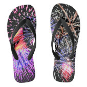 Feuerwerk, Patriotik, Erwachsener Badesandalen (Fußbett)