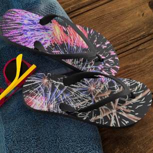 Feuerwerk, Patriotik, Erwachsener Badesandalen