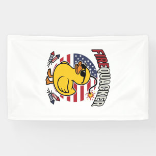 Feuerwerk Patriotische Ente Feuerwerk Vektordesign Banner