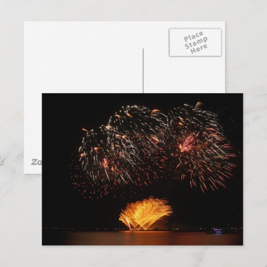 Feuerwerk Postkarte (Vorne/Hinten)
