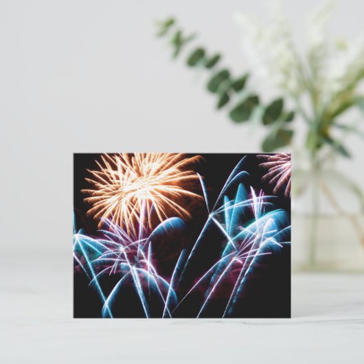Feuerwerk Postkarte (Stehend Vorderseite)