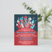 Feuerwerk Raketen 4. Juli Postkarte (Stehend Vorderseite)