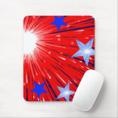 Feuerwerk Red White Blue Mousepad Portrait (Mit Mouse)