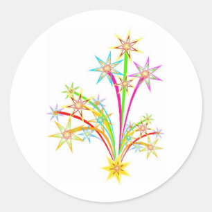 Feuerwerk Runder Aufkleber