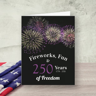 Feuerwerk, Spaß und Freiheit 250 Jahre 4. Juli Einladung