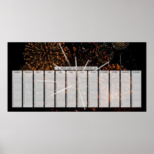 Feuerwerk-Spezialtage zum Merken Kalender Poster