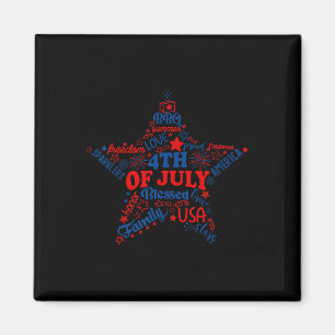 Feuerwerk Stars 4. Juli Patriotischer Freiheitstag Magnet