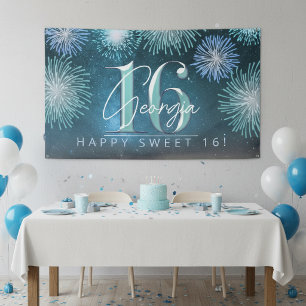 Feuerwerk Sweet 16 Teal ID984 Banner