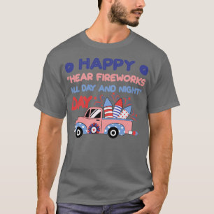 Feuerwerk Tag und Nacht Funny 4. Juli Amer T-Shirt