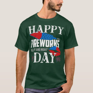 Feuerwerk Tag und Nacht Funny 4. Juli Amer T-Shirt