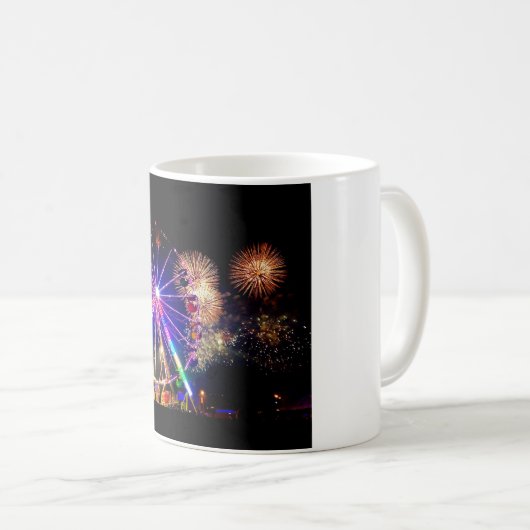 Feuerwerk-u. Riesenrad-Tasse Kaffeetasse (VorderseiteRechts)