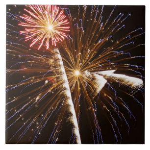 Feuerwerk über dem Savannah River Fliese