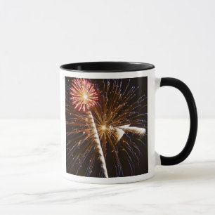 Feuerwerk über dem Savannah River Tasse