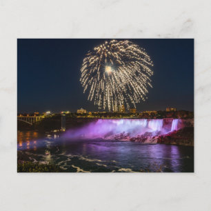 Feuerwerk über den Niagarafällen Postkarte