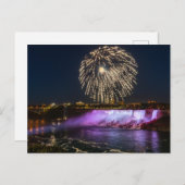 Feuerwerk über den Niagarafällen Postkarte (Vorne/Hinten)