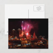 Feuerwerk über Kansas City Plaza Lights Postkarte (Vorne/Hinten)