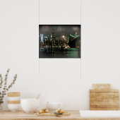 Feuerwerk über New York Skyline Poster (Küche)
