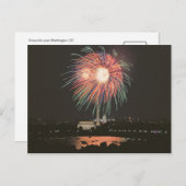 Feuerwerk über Washington DC Postkarte (Vorne/Hinten)