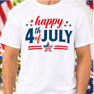 Feuerwerk USA 4. Juli Patriotisches Rot, Weiß T-Shirt