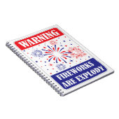 Feuerwerk-Warnschild Notizblock (Rechte Seite)