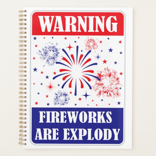 Feuerwerk-Warnschild Planer (Vorderseite)
