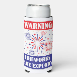 Feuerwerk-Warnschild Selters Dosenkühler