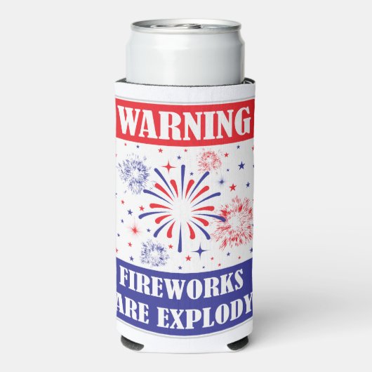 Feuerwerk-Warnschild Selters Dosenkühler (Seltzer Rückseite)