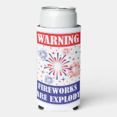 Feuerwerk-Warnschild Selters Dosenkühler (Seltzer Vorderseite)