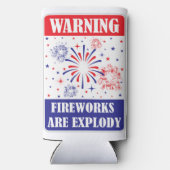 Feuerwerk-Warnschild Selters Dosenkühler (Rückseite)