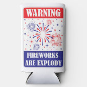 Feuerwerk-Warnschild Selters Dosenkühler (Vorderseite)