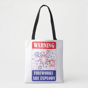 Feuerwerk-Warnschild Tasche
