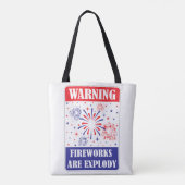 Feuerwerk-Warnschild Tasche (Rückseite)