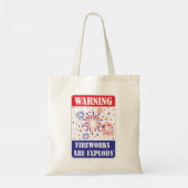 Feuerwerk-Warnschild Tragetasche (Rückseite)