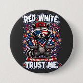 Feuerwerk-Waschbär-4.-Juli-Button Button (Vorderseite)
