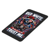 Feuerwerk-Waschbär-4.-Juli-Magnet Magnet (Linke Seite)