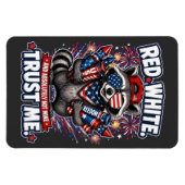 Feuerwerk-Waschbär-4.-Juli-Magnet Magnet (Horizontal)