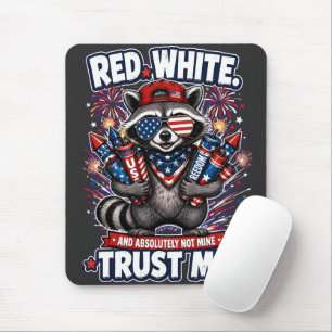 Feuerwerk-Waschbär 4. Juli-Mauspad Mousepad