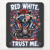 Feuerwerk-Waschbär 4. Juli-Mauspad Mousepad (Vorne)