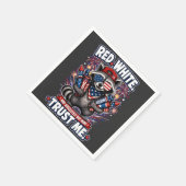 Feuerwerk-Waschbär 4. Juli-Serviette Serviette (Ecke)