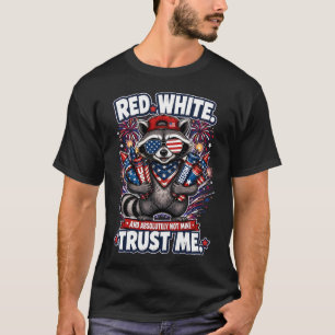 Feuerwerk-Waschbär-4.-Juli-T-Shirt T-Shirt