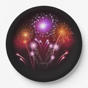 Feuerwerk-WegwerfTeller Pappteller