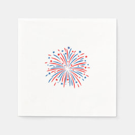 Feuerwerk zum 4. Juli Serviette