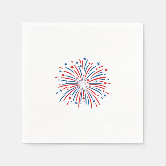 Feuerwerk zum 4. Juli Serviette (Vorderseite)