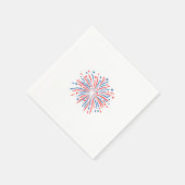 Feuerwerk zum 4. Juli Serviette (Ecke)